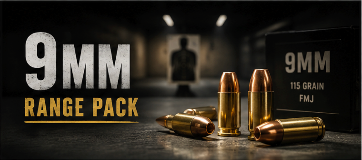 Ammo | 9mm Range Pack 50 Rd Count