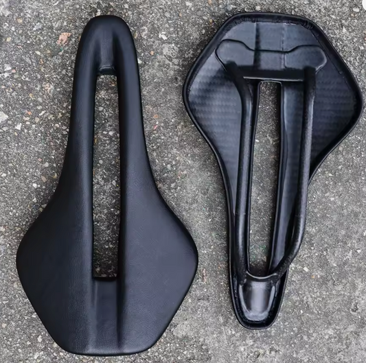 Ultralight Full Carbon Bike Saddle Leather OVAL 7x9MM